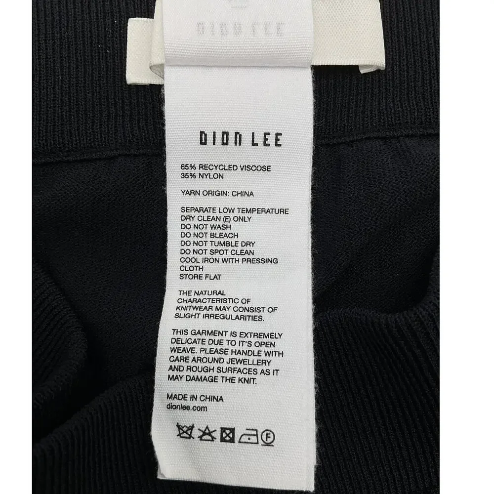 Dion Lee Sheer Black Reef Net Skirt Size XS / S